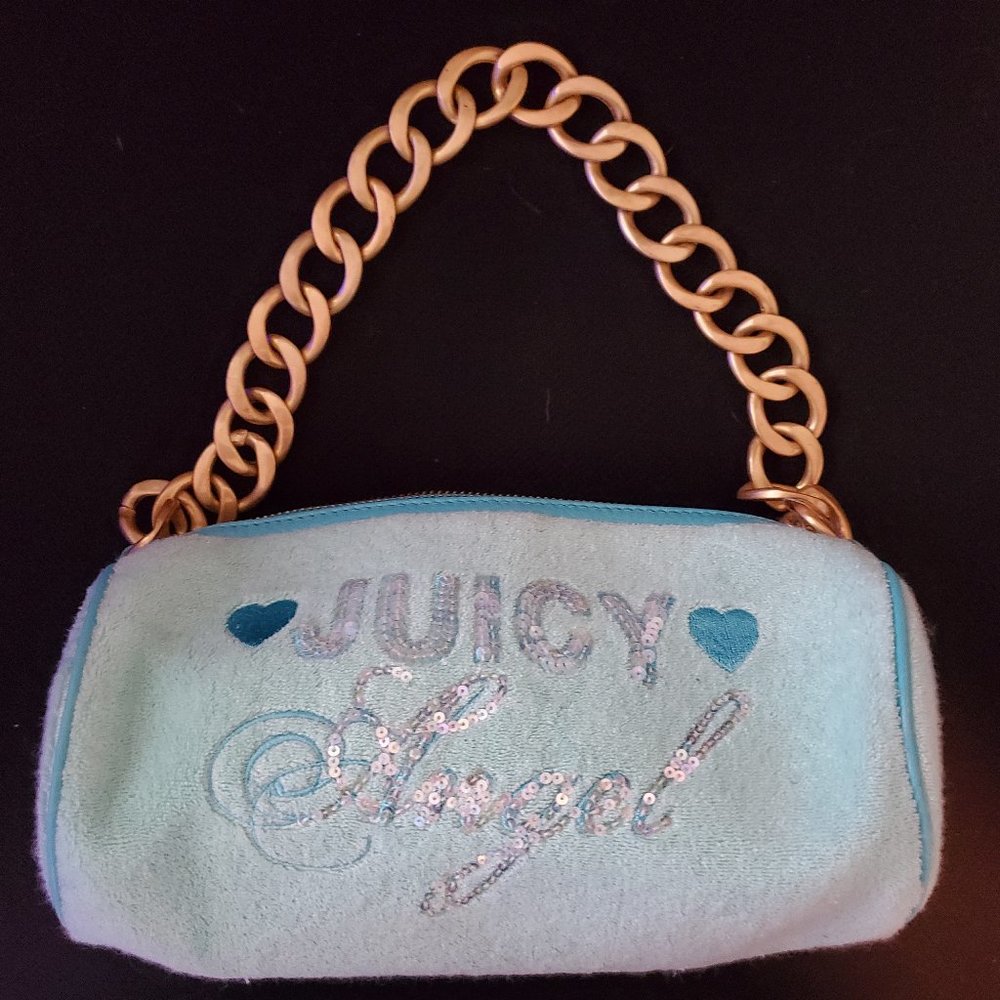 New Juicy Couture "Juicy Angel" Blue Barrel Purse